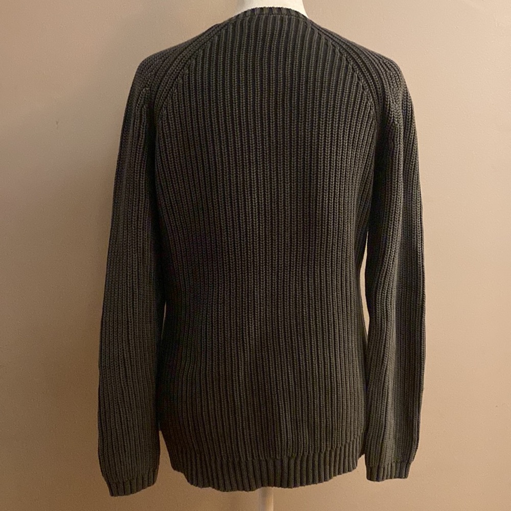 Artisan NY Mineral Washed Cable Knit Crew Neck Sweater - Picture 4 of 10